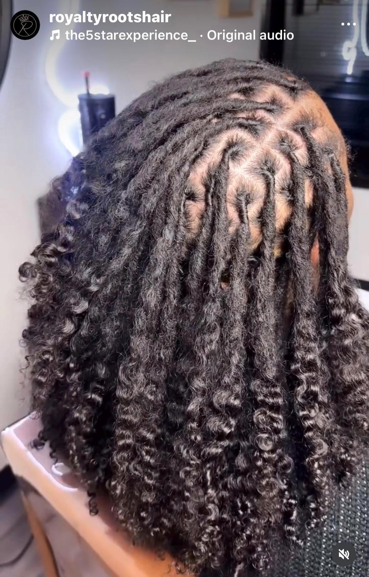 100% Virgin Brazilian Hair Human Hair ( Loose Curly) Crown Loc Extentions (80 Locs Per Bundle)