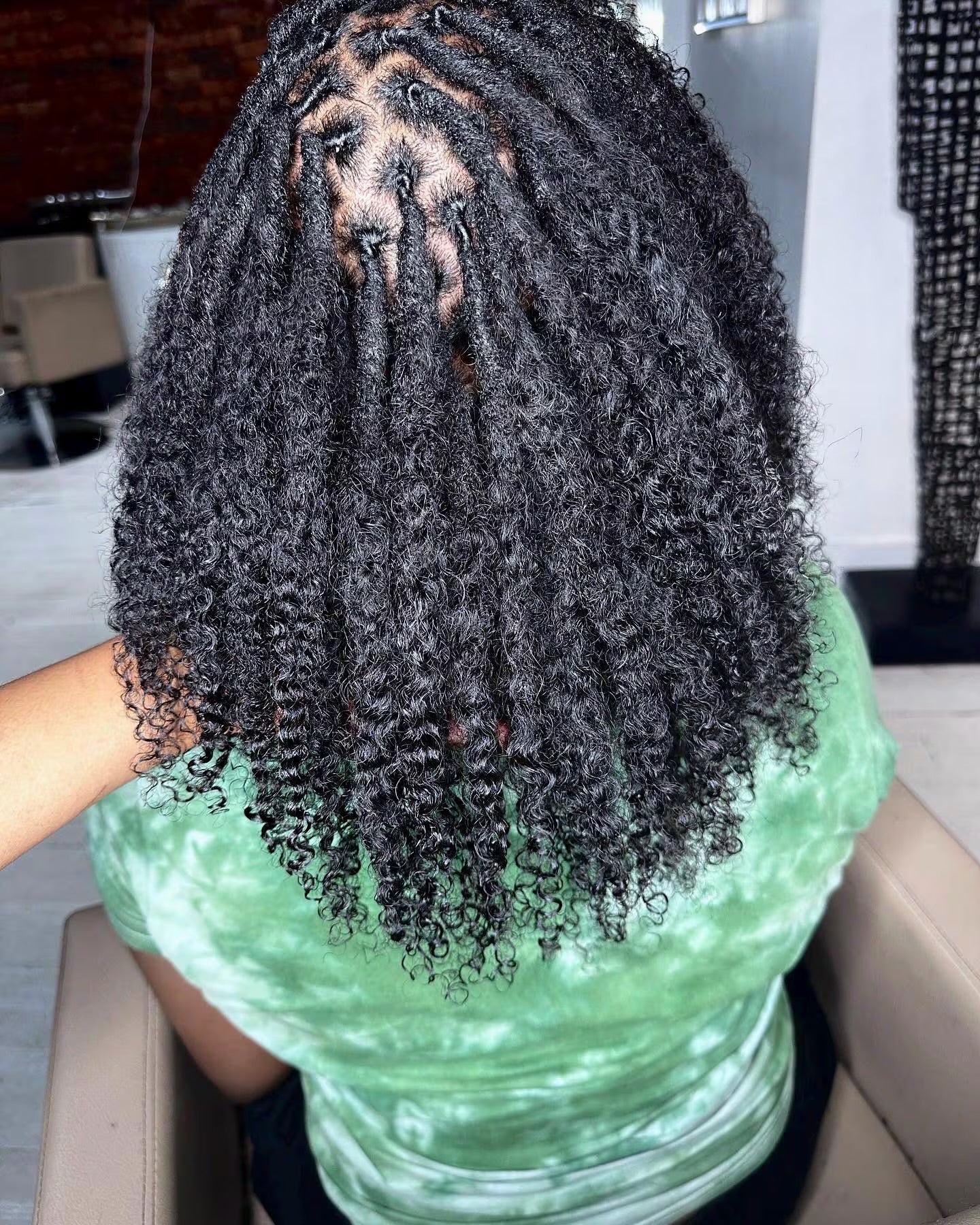 100% Virgin Brazilian Hair Human Hair ( Loose Curly) Crown Loc Extentions (80 Locs Per Bundle)